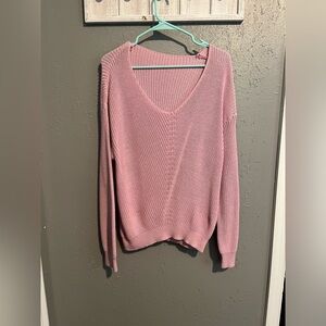 Light pink boutique sweater - large